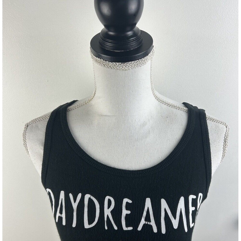 French Pastry Los Angeles Women Cropped Black "Daydreamer" Tank Top M - Picture 3 of 6